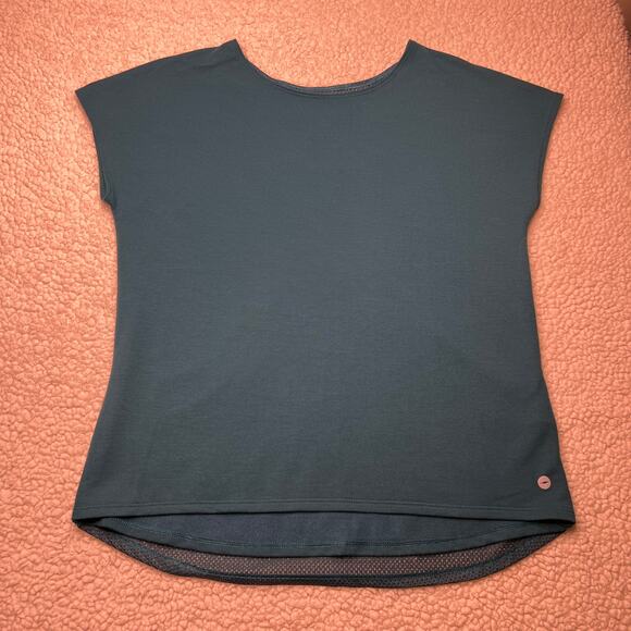 Avia Teal Short Sleeve Layered Athletic Top XXL 18 - Picture 1 of 11